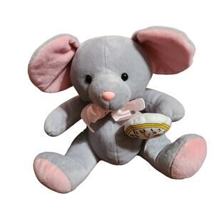 Hickory Dickory Mouse Deadstock Plush Gray Mothergoose Clock Fairytale Friends